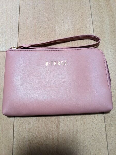 【未使用】B-THREE L字 ファスナーポーチ ノベルティ ビースリー 非売品