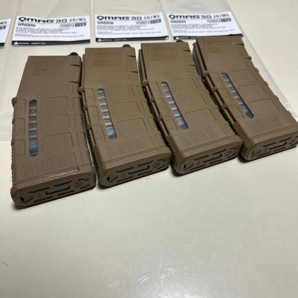 4本セット SYSTEMA トレポン FCCxPTW社製 PMAG 30 AR/M4 GEN M3 Window マガジン FDE