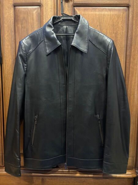 【極美品/XL】DCKMANY シングルライダースジャケット ラムレザー 黒 レザージャケット ブラック