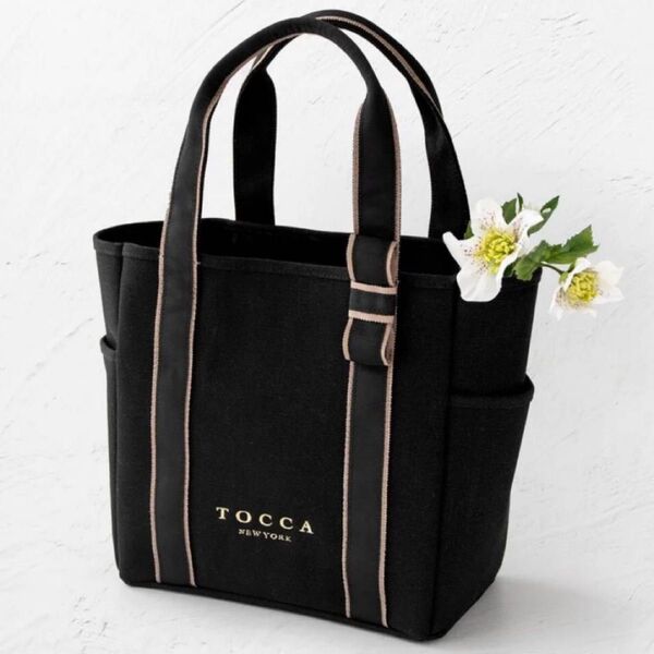 トッカ TOCCAトートバッグ ハンドバッグ ブラック キャンバストート手提げバッグ