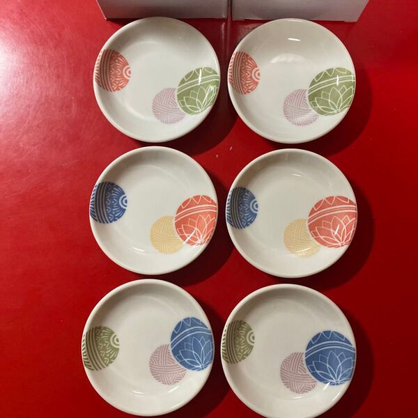 橘吉 たち吉 かわいい 豆皿 3枚1を2個で6枚 カラフル 和食器