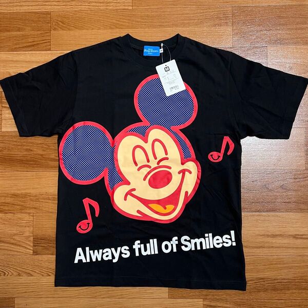 【新品未使用】Disney ディズニーリゾート ミッキーマウス Tシャツ Mサイズ 黒 ブラック Mickey タグ付き