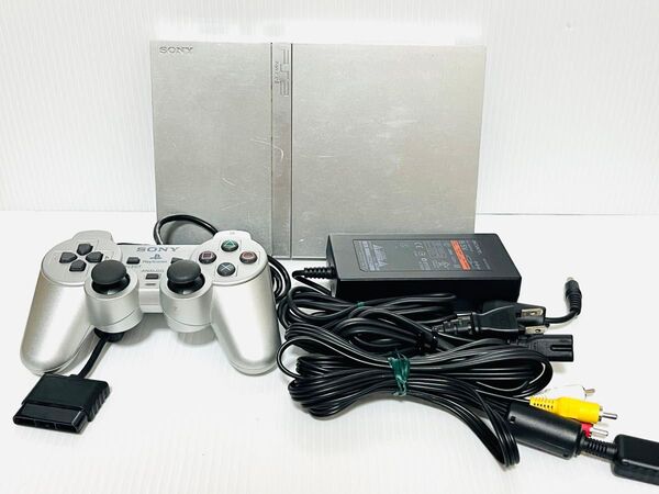 SONY PlayStation2 PS2 プレイステーション2 薄型 シルバー SCPH-75000 動作確認済み