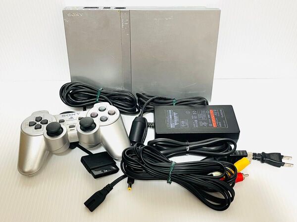 SONY PlayStation2 PS2 プレイステーション2 薄型 シルバー SCPH-77000 動作確認済み