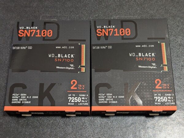 新品 WD BKACK SN7100 M.2 SSD 2280 2TB×2