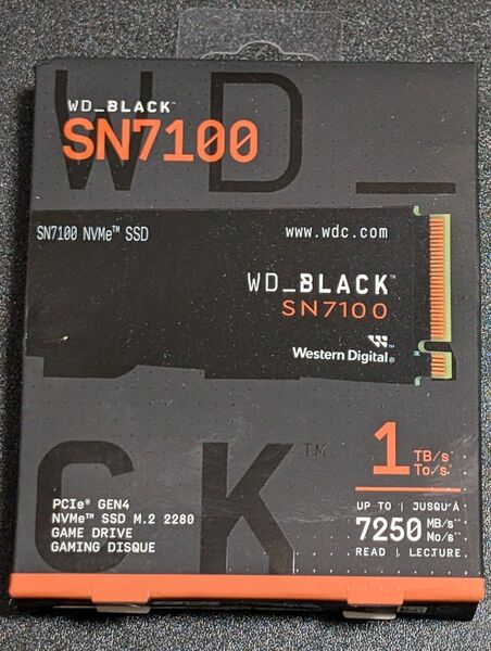 新品 WD BKACK SN7100 M.2 SSD 2280 1TB