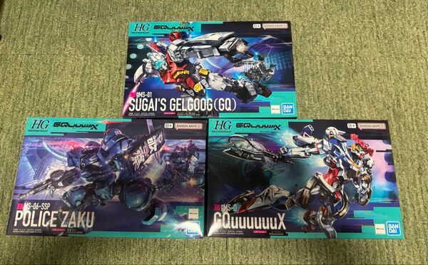 機動戦士ガンダム GQuuuuuuX HG ジークアクス&軍警ザク&ゲルググ(スガイ機) セット品 未組み立て品