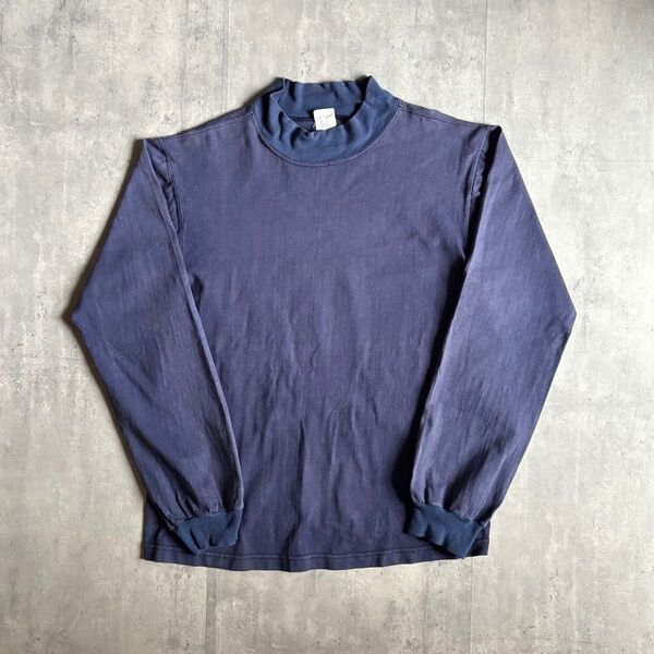 【90s CAMBER】モックネックT ロンT 茄子紺 鬼フェード usa製 vintage