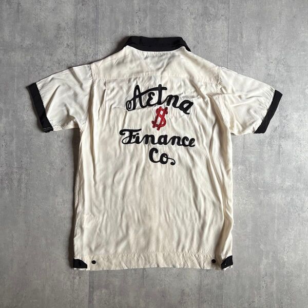 【東洋エンタープライズ】ボーリングシャツ 開襟シャツ レーヨン チェーンステッチ 刺繍 50s vintage