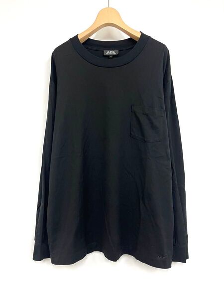 A.P.C アーペーセー L/S POCKET LOGO TEE 長袖シャツ TEE ロンT ポケット 刺繍 XL 無地