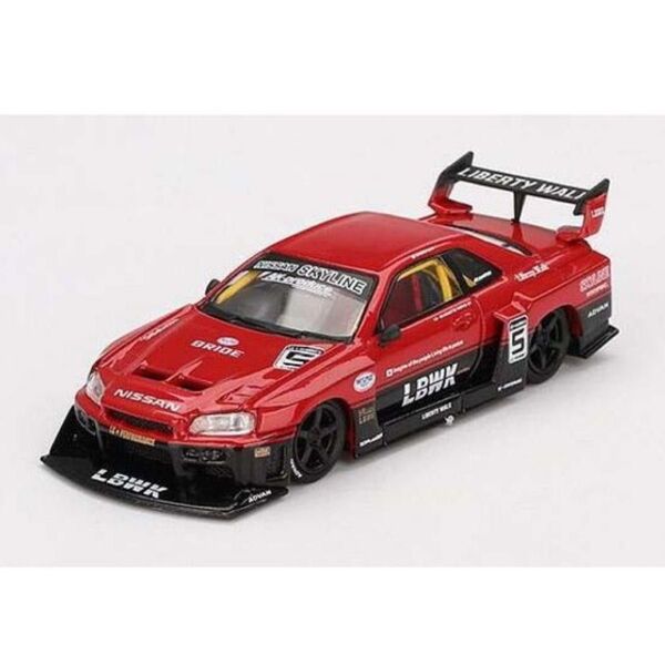 1/64 赤黒 LB-ER34 スーパーシルエット mini gt
