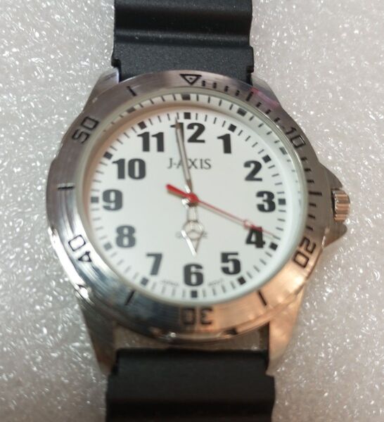 J-AXIS ジェイアクシス TJG17 クオーツ メンズ腕時計 稼働品。中古品。