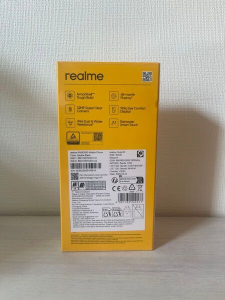 新品未使用 Realme Note 60 グローバル版 3GB/6GB SIMフリー