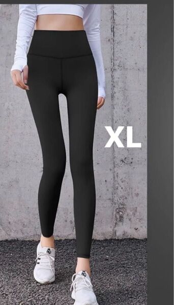 ヨガやトレーニング、ランニング アクティブシーンシームレスハイウエストレギンス ヨガパンツ ジム 黒