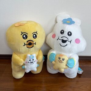 タグ付き んぽちゃむ きみまろ ニコイチBIGぬいぐるみ 2個セット