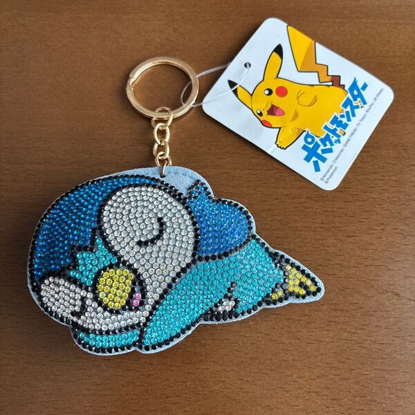 【クレーンゲームプライズ品】ポケモン ポッチャマ キーホルダー ラインストーン キラキラ 未使用
