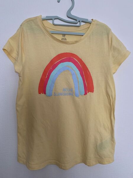 GAP キッズ Tシャツ イエロー レインボー L(140cm)