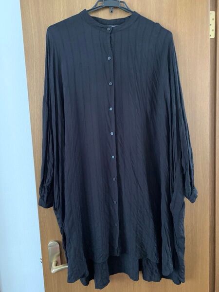 ZARA ロングシャツ ブラウス チュニック ゆったり ブラック