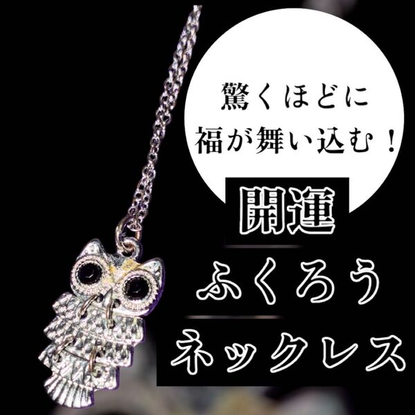 念入れ可◎開運ふくろうネックレス! 人生苦労知らず 運気上昇 仕事運 金運 健康運 お守り 呪物 ペンダント
