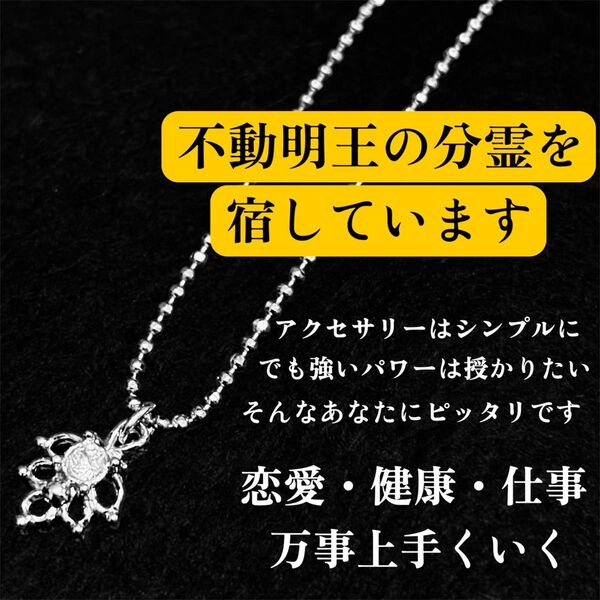 念入れ可◎シンプルに、だけど強力なものを。不動明王 分霊 開運ネックレス 呪物 運気アップ 縁起物 アクセサリー