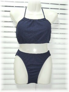  sun e Origin made in Japan separate - swimsuit 9 number /M navy waffle cloth 