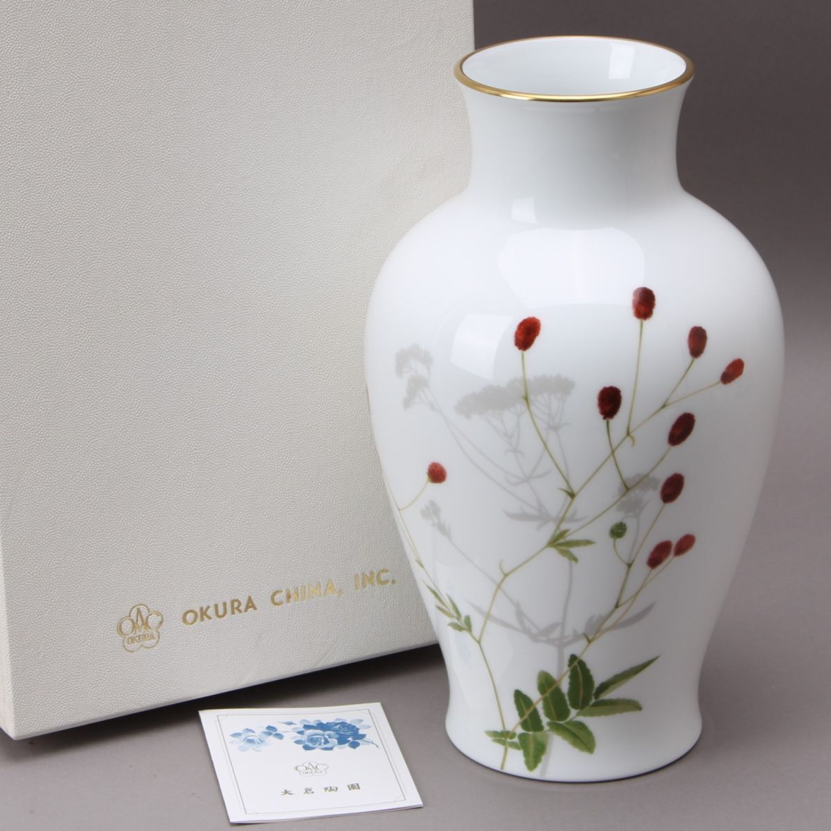 大倉陶園/花瓶/陶器/花/金彩 | 骨董・アンティークのオンライン