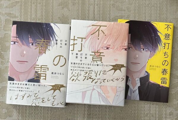 不意打ちの春雷 上/下 黒井つむじ コミコミスタジオ小冊子 ペーパー付き