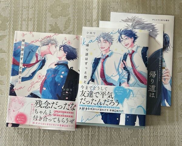 帰り道はずっと君と 上/下 シロリ アニメイト小冊子 リーフレット付き