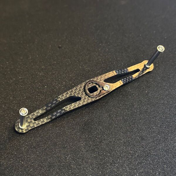 ★高品質★数量限定★3.5mm厚120mm★アブ.ダイワ用オフセットハンドル アブ ダイワ REVO ABU シマノ カーボン
