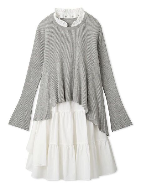 【GRY】snidel アシメニットコンビワンピース