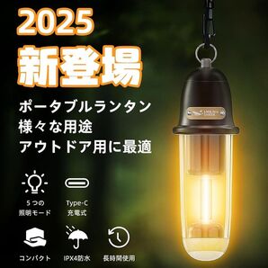 【日常から優秀★LEDランタン】防水 防滴 typeC 吊り下げ ペンダントライト アンティーク キャンプ アウトドア 新品未使用