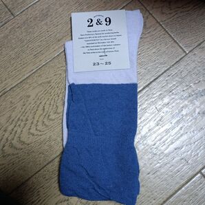 2&9 ツートンカラーソックス