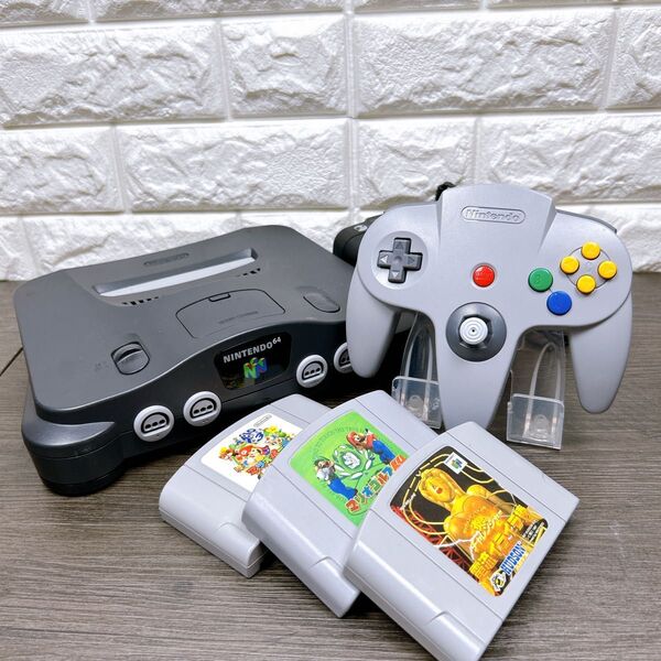 【N64】Nintendo64 本体一式 ソフトセット すぐ遊べる