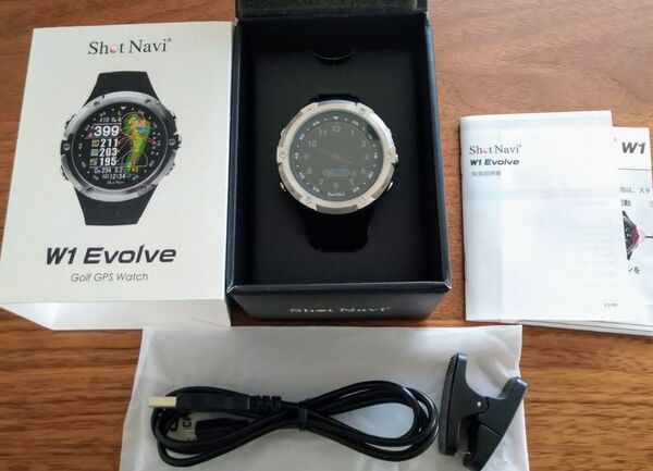 ショットナビ Shot Navi W1 Evolve ブラック GPS ゴルフナビ GPSゴルフウォッチ