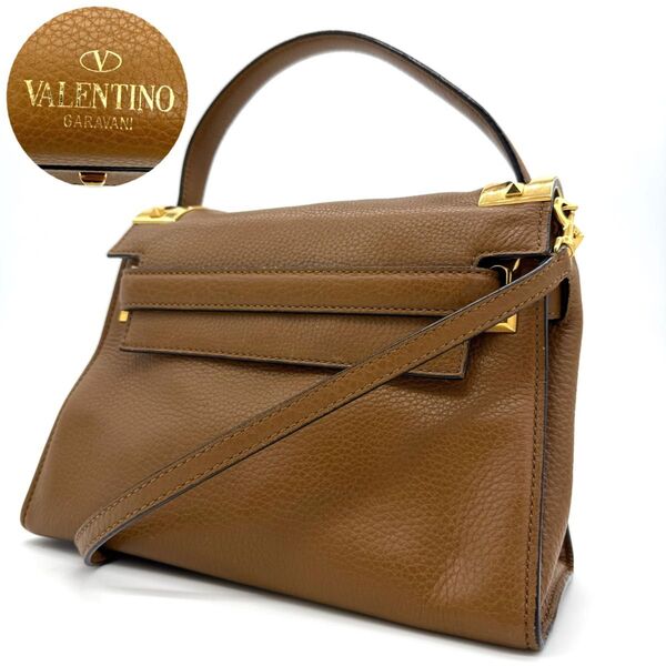★美品★Valentino Garavani ヴァレンティノガラヴァーニ ハンドバッグ マイロックスタッズ 2way ハンドバッグ