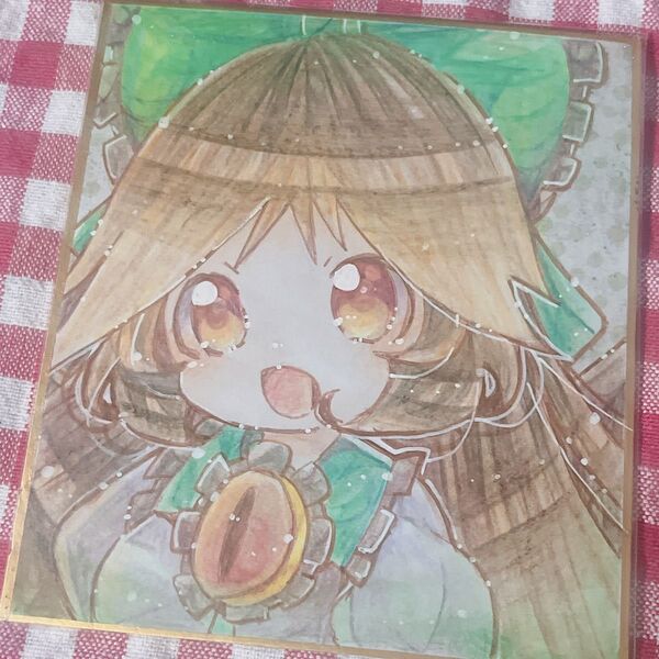 同人 手描き イラスト 小色紙 東方 霊烏路空