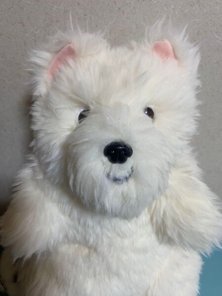 白い犬のぬいぐるみバッグ ハンドメイド