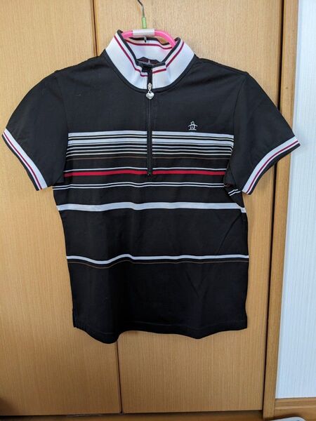 MUNSINGWEAR マンシングウェア ボーダー柄 ハーフジップシャツ