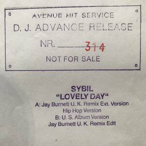 【12inch】Sybil/Lovery Day Limited Edition White Label Promo UK盤