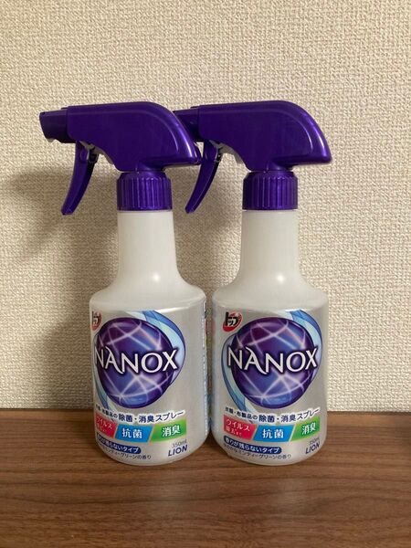 2本セット トップ NANOX 衣類・布製品の除菌・消臭スプレー ほのかなミンティーグリーンの香り 本体 350ml2本