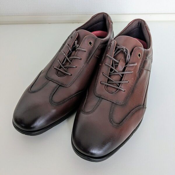 未使用 テクシーリュクス texcy luxe ビジネスシューズ レースアップレザースニーカー TU-7776 ASICS