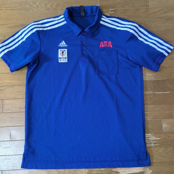 アディダス ASA 朝日新聞 ポロシャツ 半袖 JFA 日本代表 サッカー adidas ブルー 4点セット