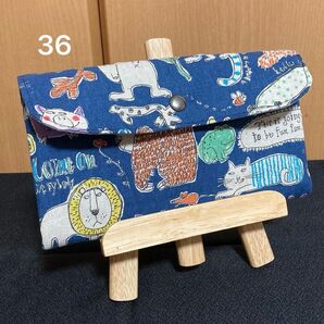 ハンドメイド miyako kawaguchi 通帳ケース 楽しい仲間