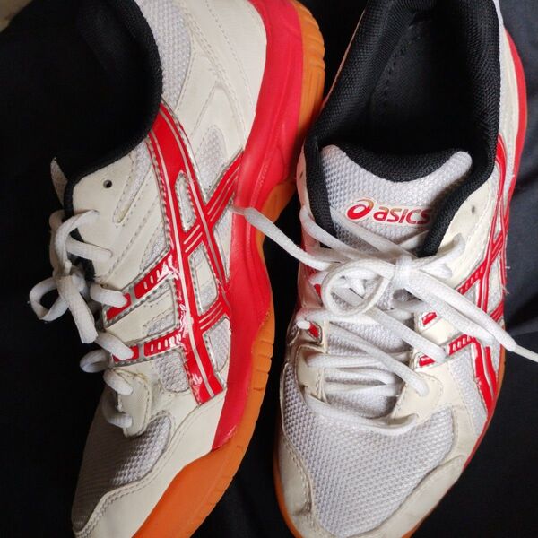 asics バドミントンシューズ 25.0 ホワイト/レッド 中古