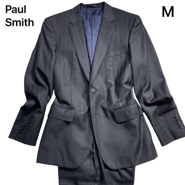 【即日発送】Paul smith ポールスミス セットアップ ブラック ストライプ柄 ロロピアーナ シルク ドット