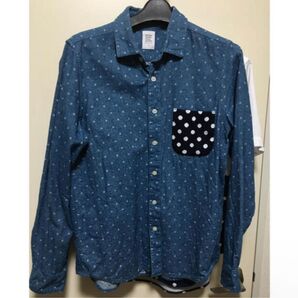 Design Tshirts Store graniph ドット柄長袖シャツ