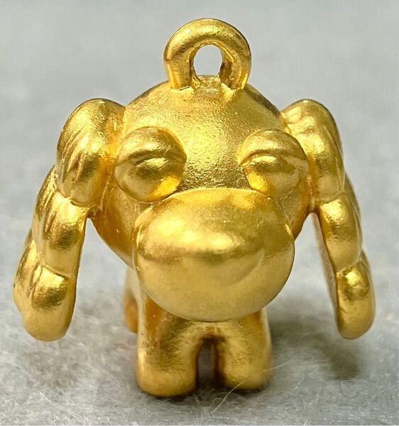 純金 伊藤園 コーヒー犬ストラップ K24と造幣局の品位1000刻印あり 本体重量約4グラム