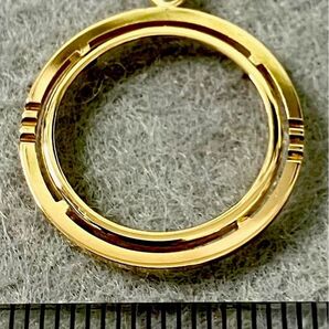 K18 ペンダントトップ枠 ギンザタナカ 純金の金貨用 約1.7グラム