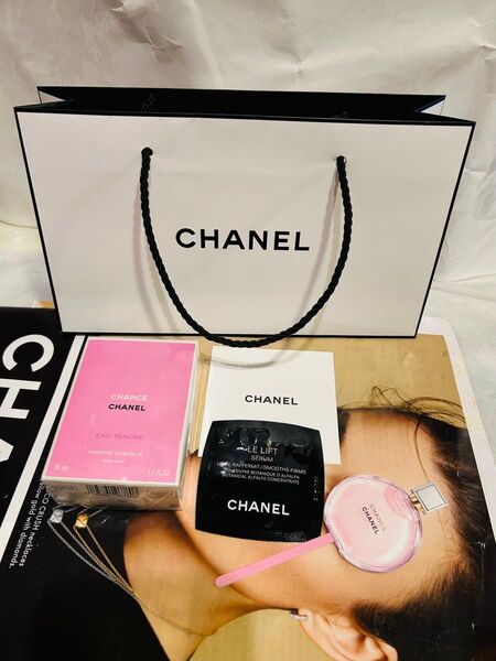 シャネル チャンス ヘアミスト 新品未使用 ショッパー、 美容液サンプル