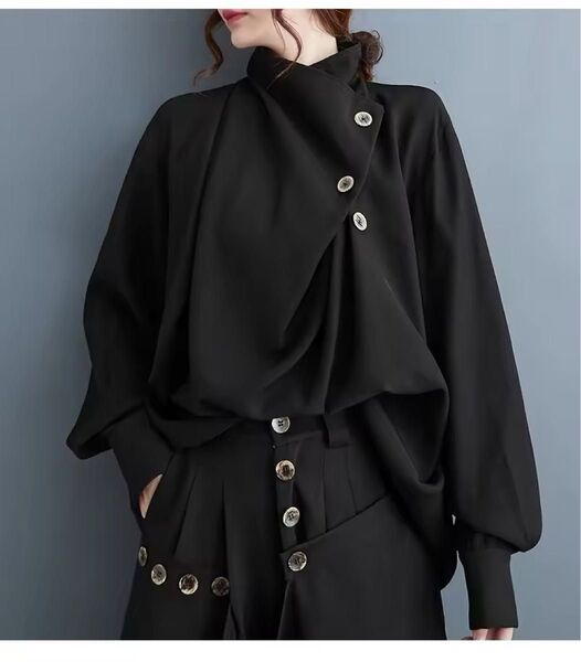 【新品】ブラウス チュニック プルオーバー 長袖 個性的 おしゃれ